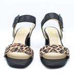 Sandalo donna leopardo e nero
