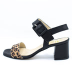 Sandalo donna leopardo e nero