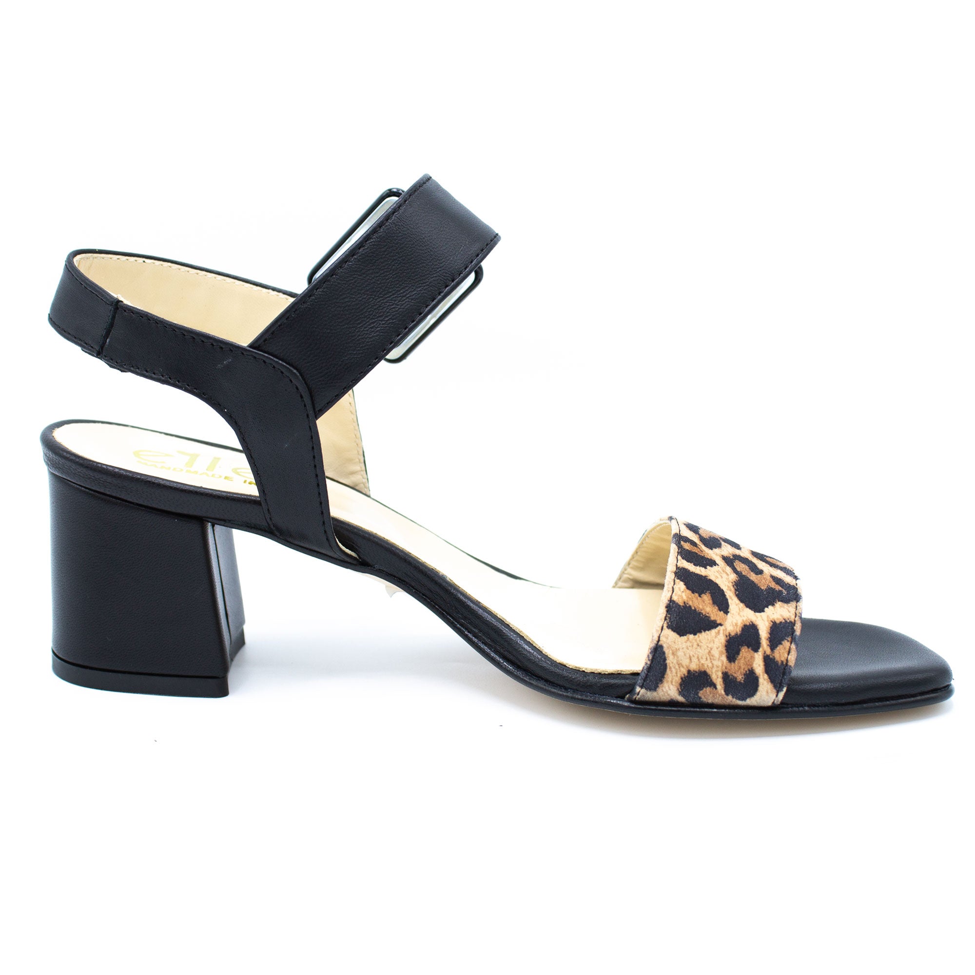 Sandalo donna leopardo e nero