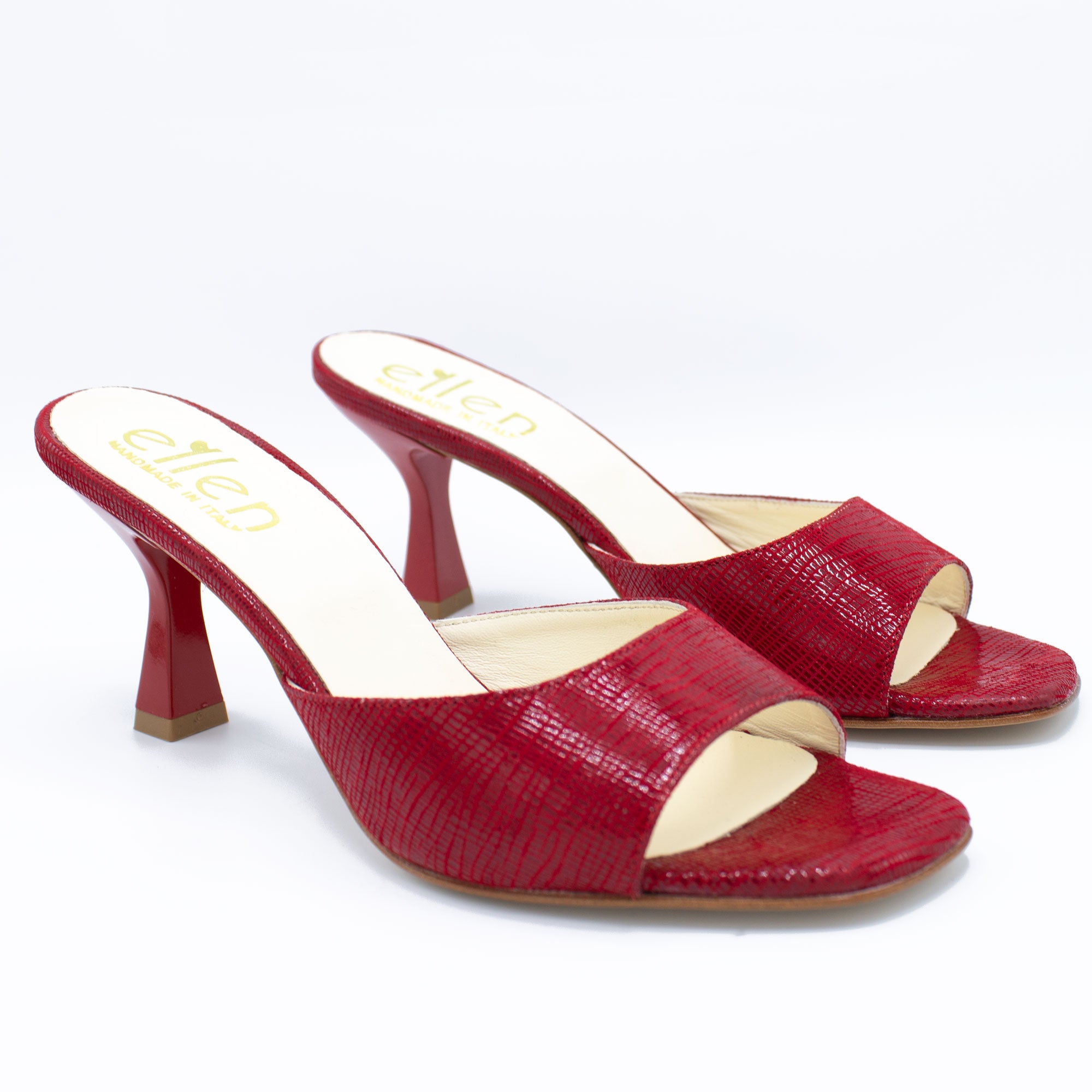 Mules donna rosso