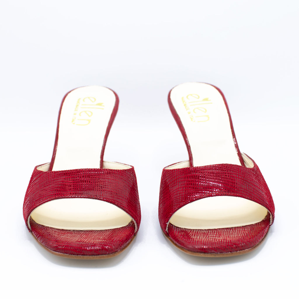 Mules donna rosso