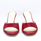 Mules donna rosso
