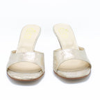 Mules donna platino