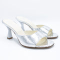 Mules donna argento