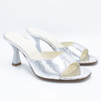 Mules donna argento