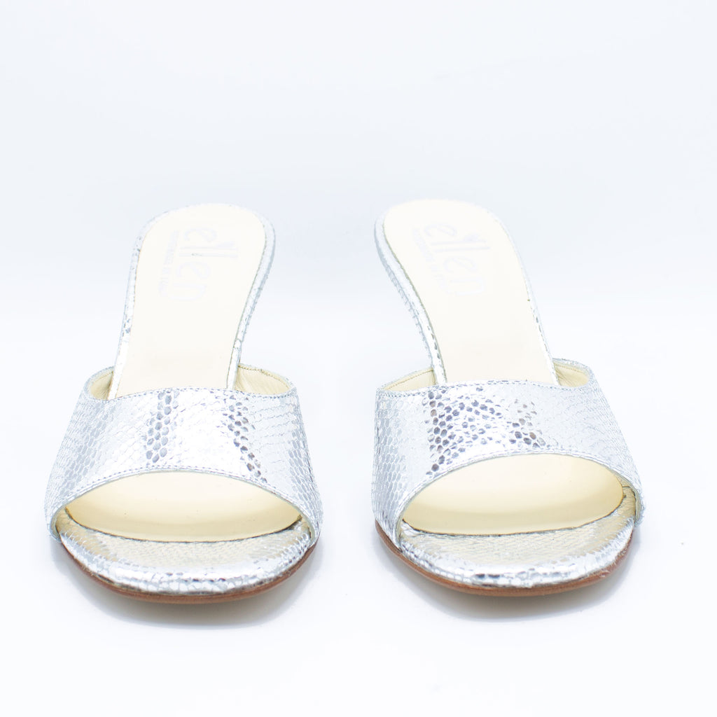 Mules donna argento