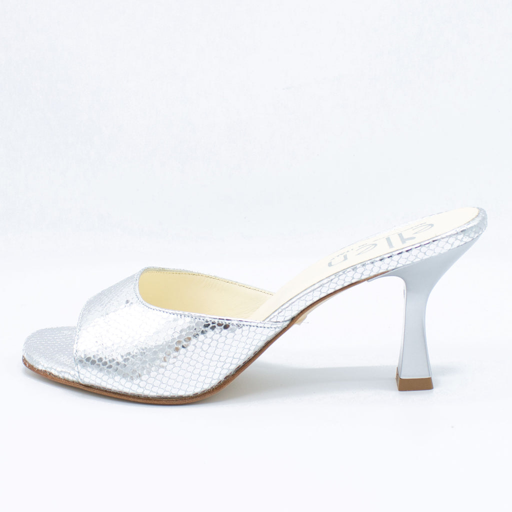 Mules donna argento
