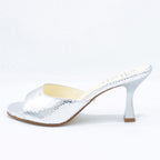 Mules donna argento
