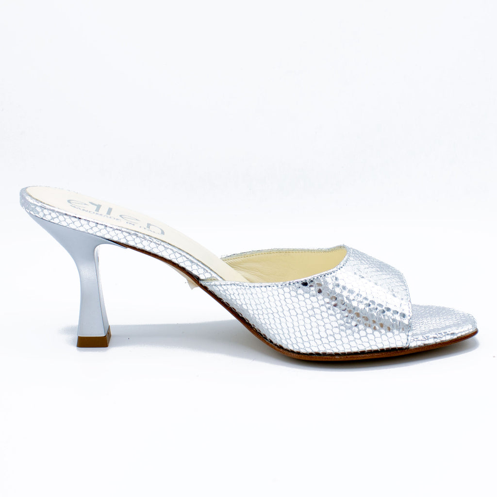 Mules donna argento