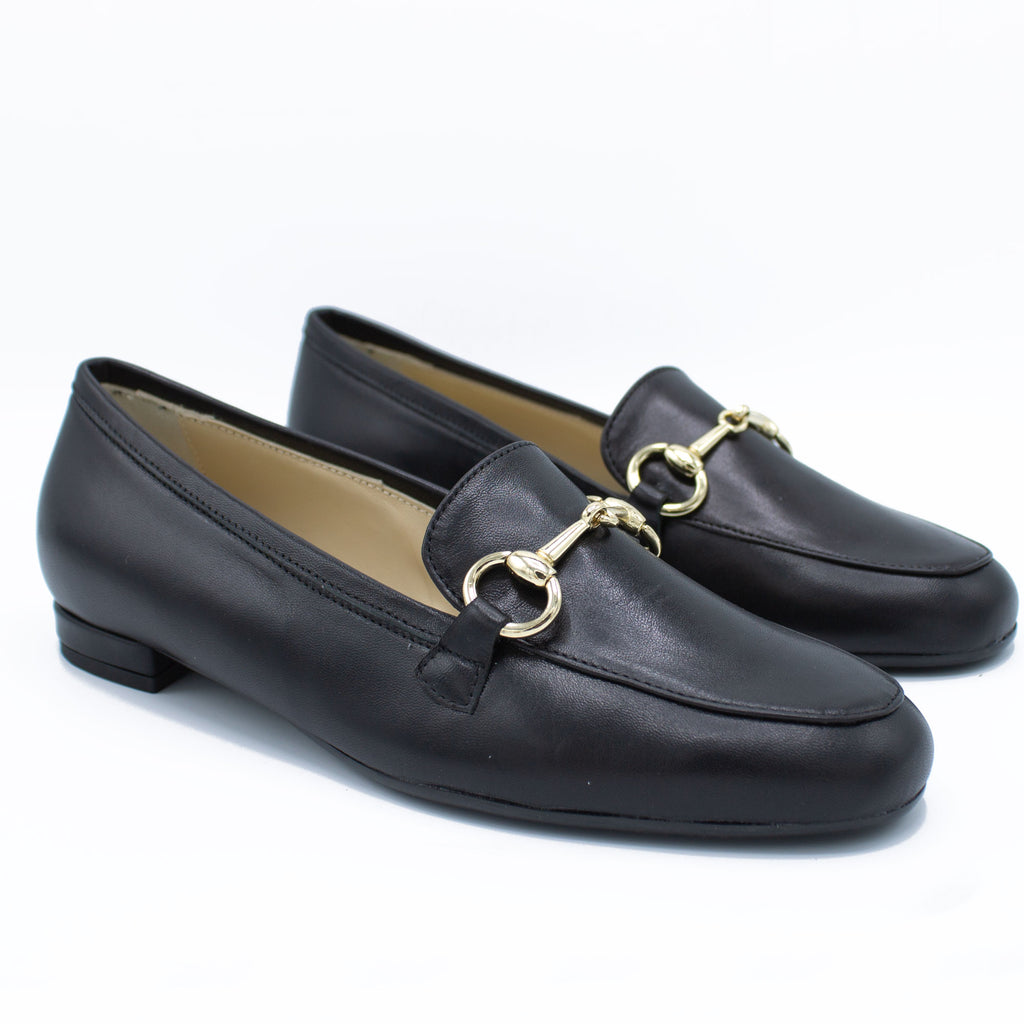 Mocassino donna in pelle nero