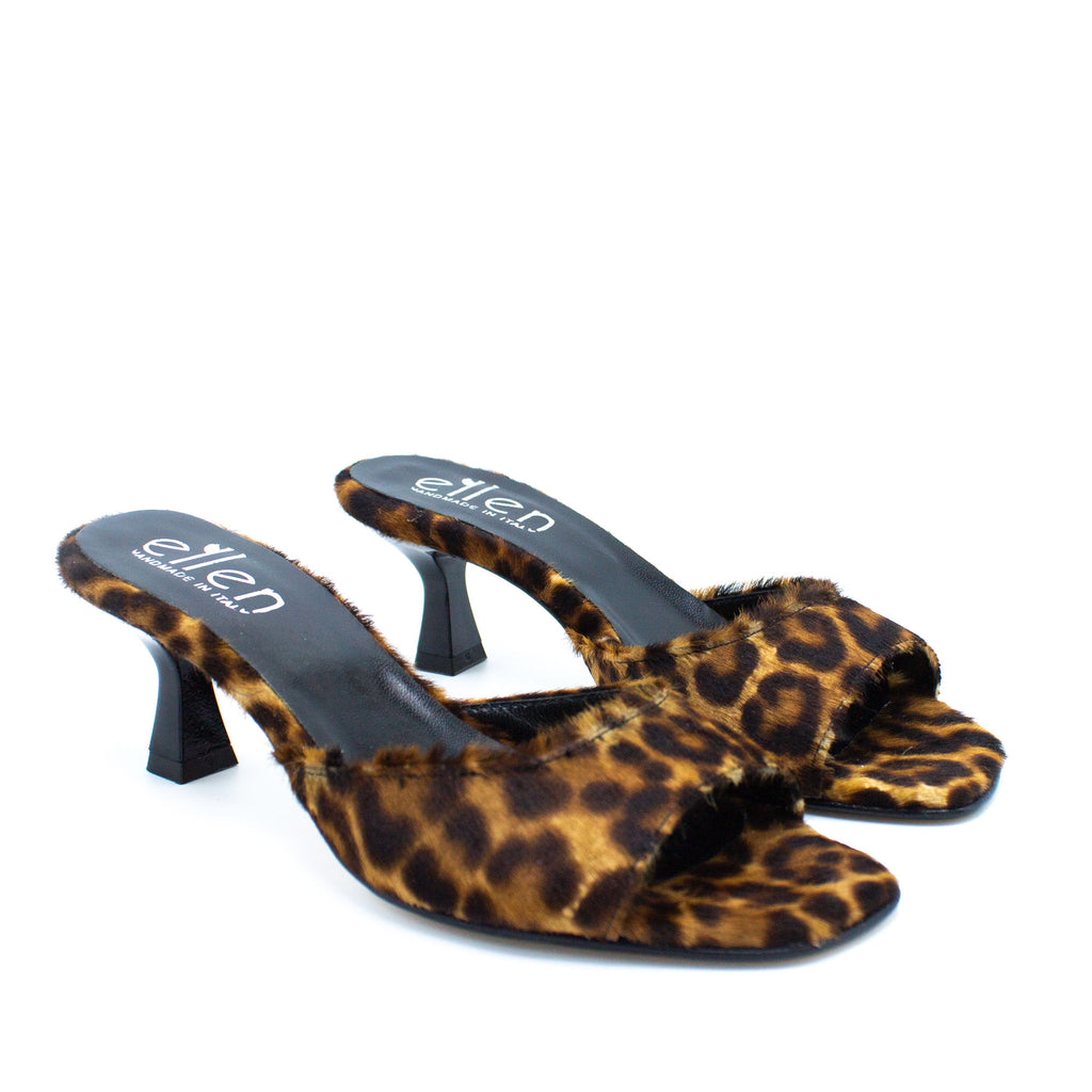 Mules donna leopardo