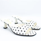 Mules donna pois bianco