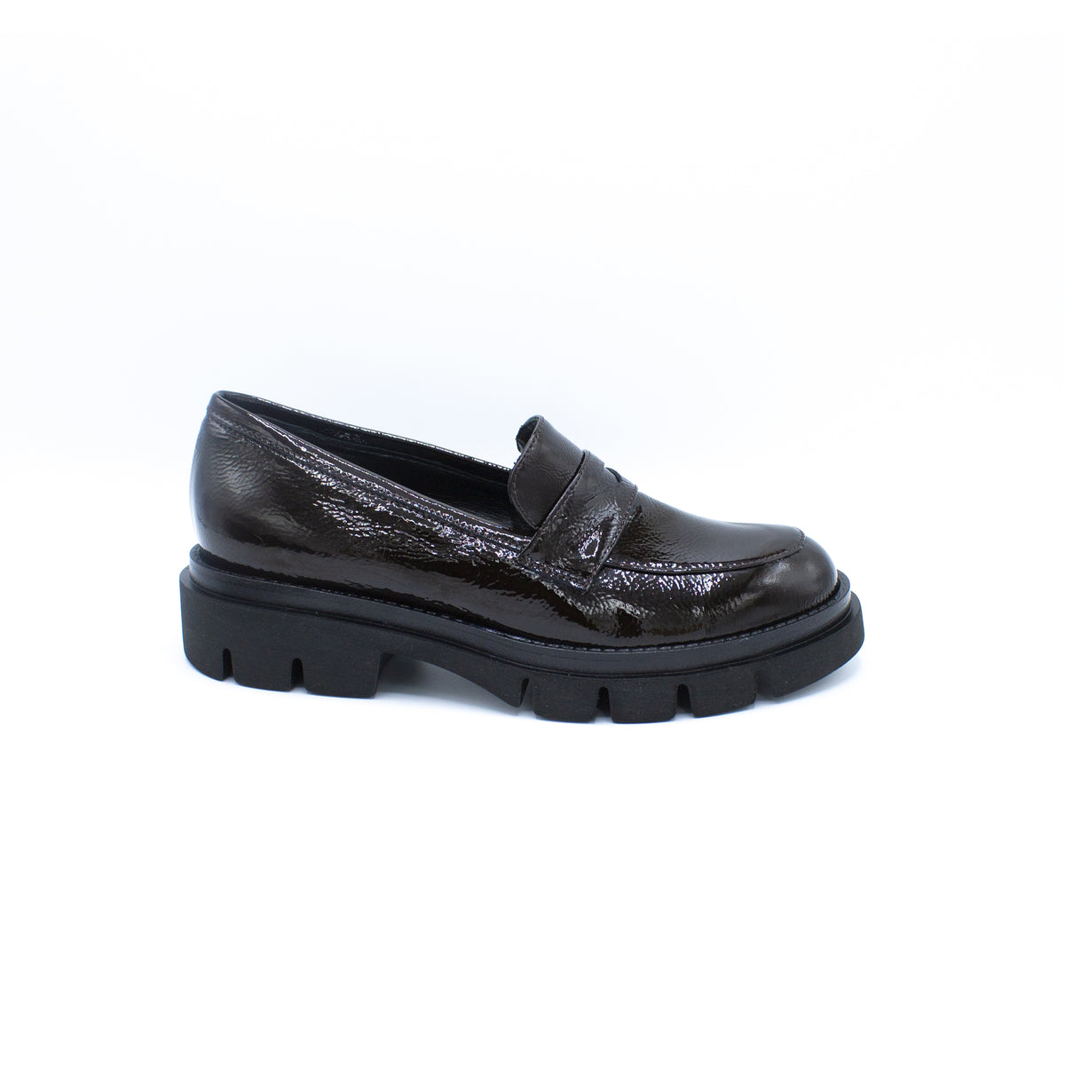 Mocassino donna in naplak fondente