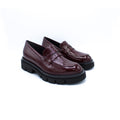 Mocassino donna in naplak bordeaux
