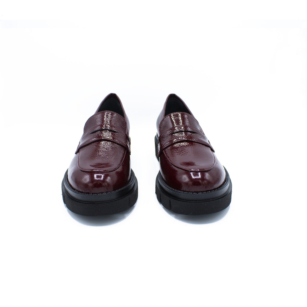 Mocassino donna in naplak bordeaux