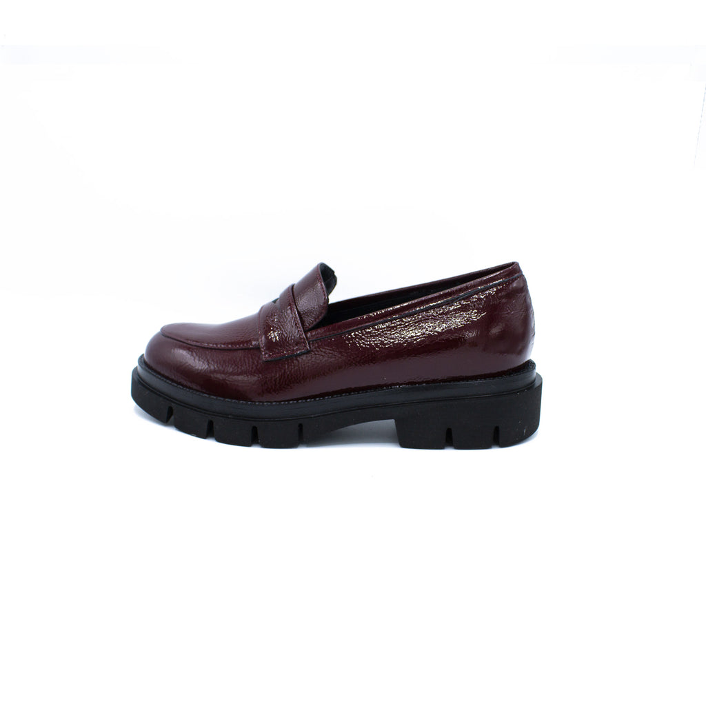 Mocassino donna in naplak bordeaux