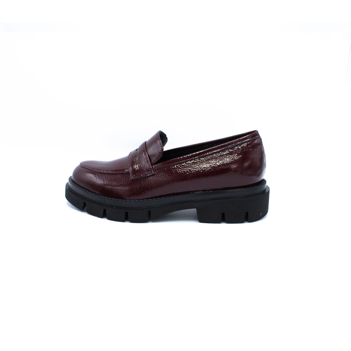 Mocassino donna in naplak bordeaux