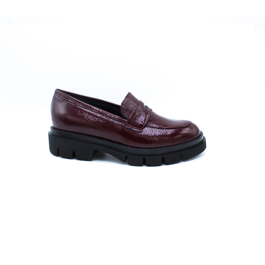 Mocassino donna in naplak bordeaux