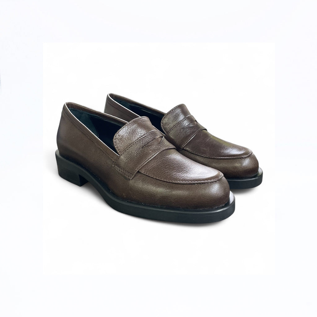 Mocassino donna in pelle cioccolato