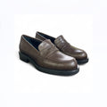 Mocassino donna in pelle cioccolato