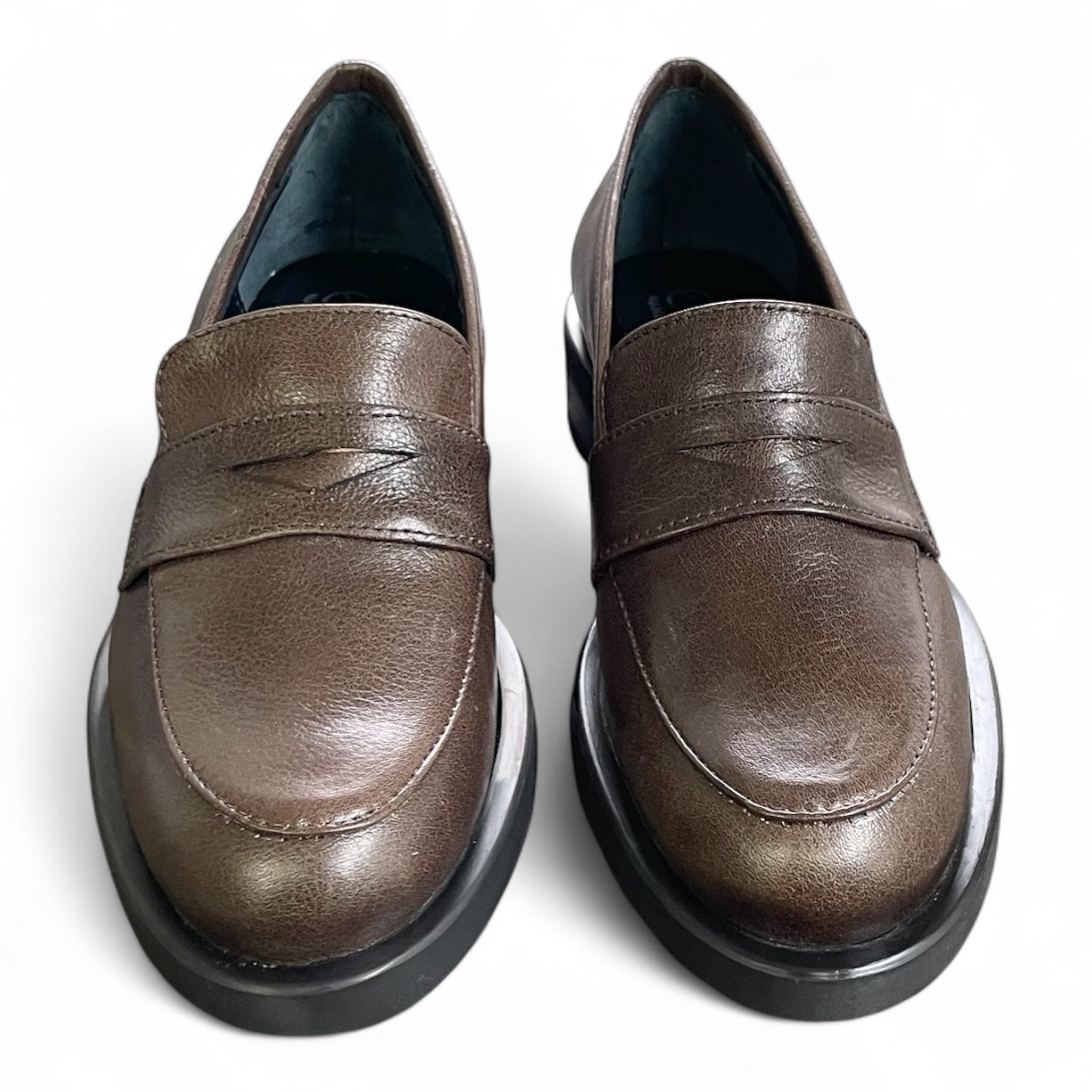 Mocassino donna in pelle marrone