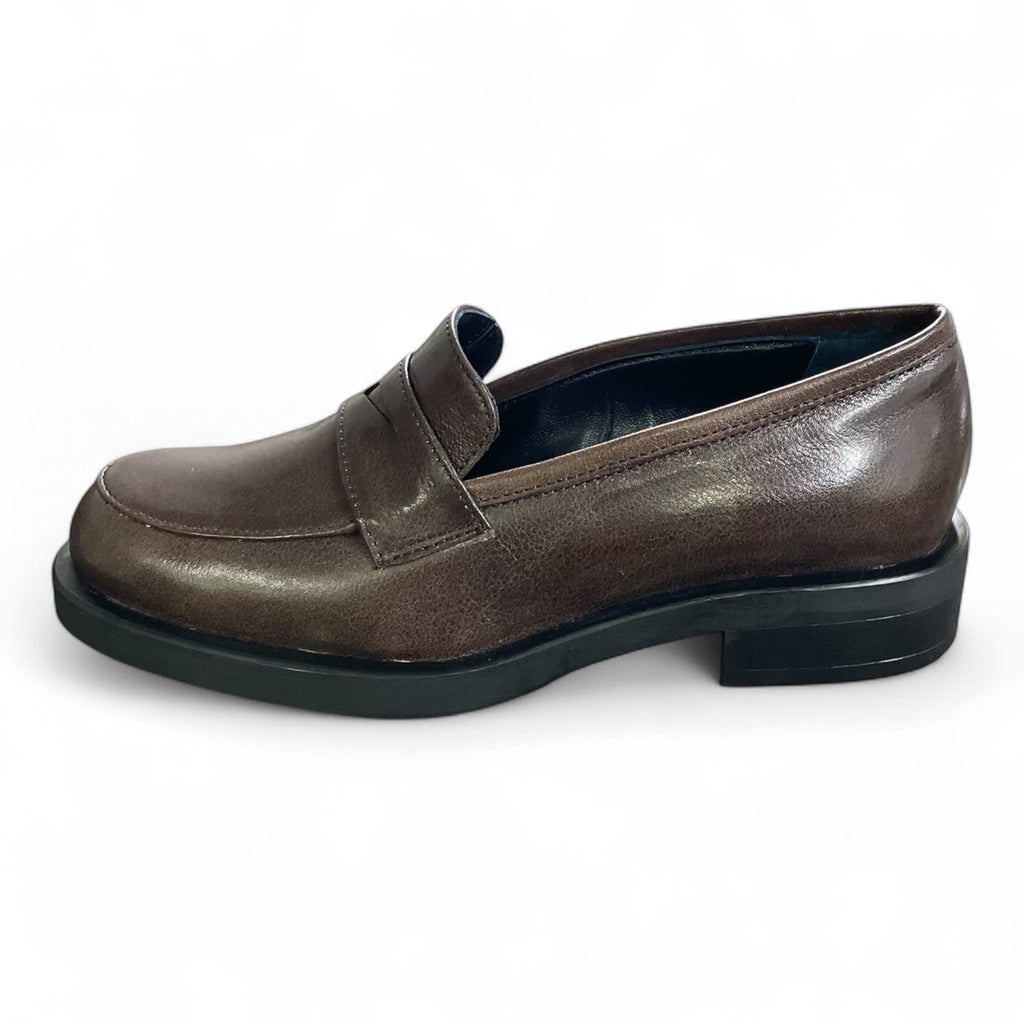 Mocassino donna in pelle marrone