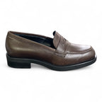 Mocassino donna in pelle marrone