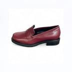 Mocassino donna in pelle bordeaux