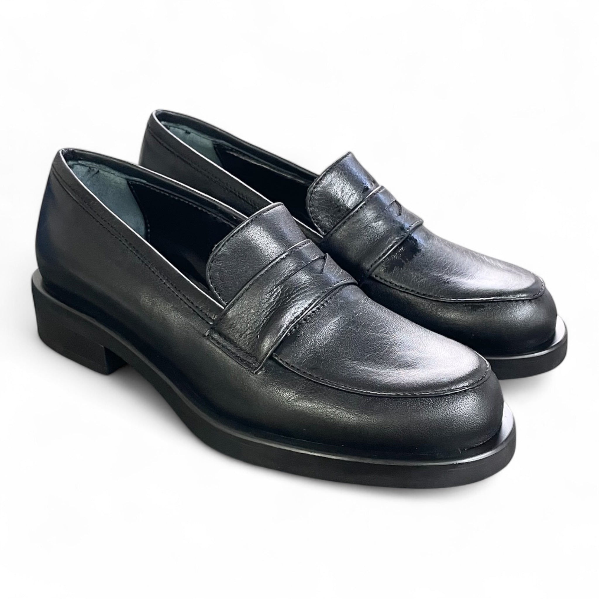 Mocassino donna in pelle nero