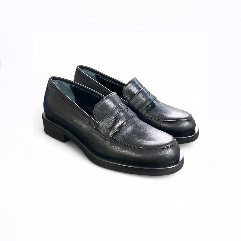 Mocassino donna in pelle nero