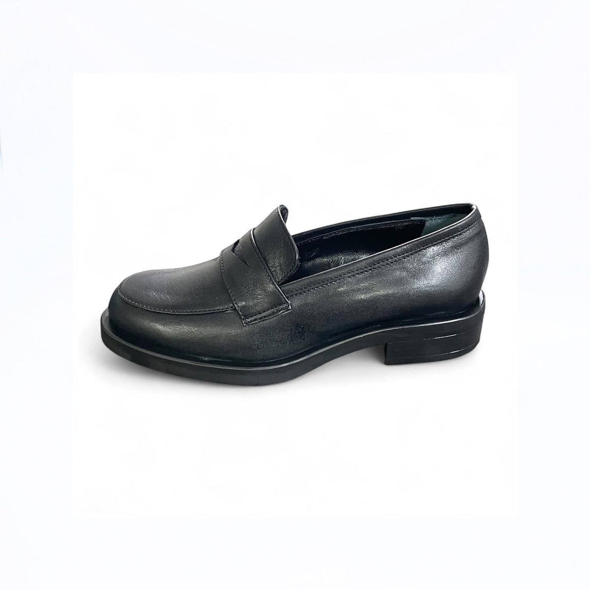 Mocassino donna in pelle nero