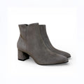 Stivaletto donna in camoscio grigio