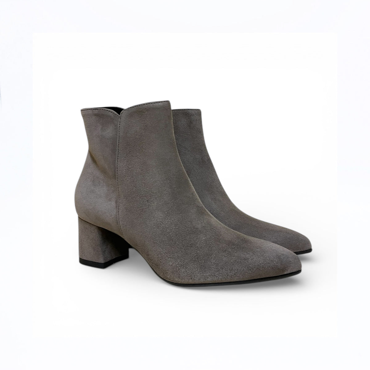 Stivaletto donna in camoscio grigio