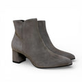 Stivaletto donna in camoscio grigio