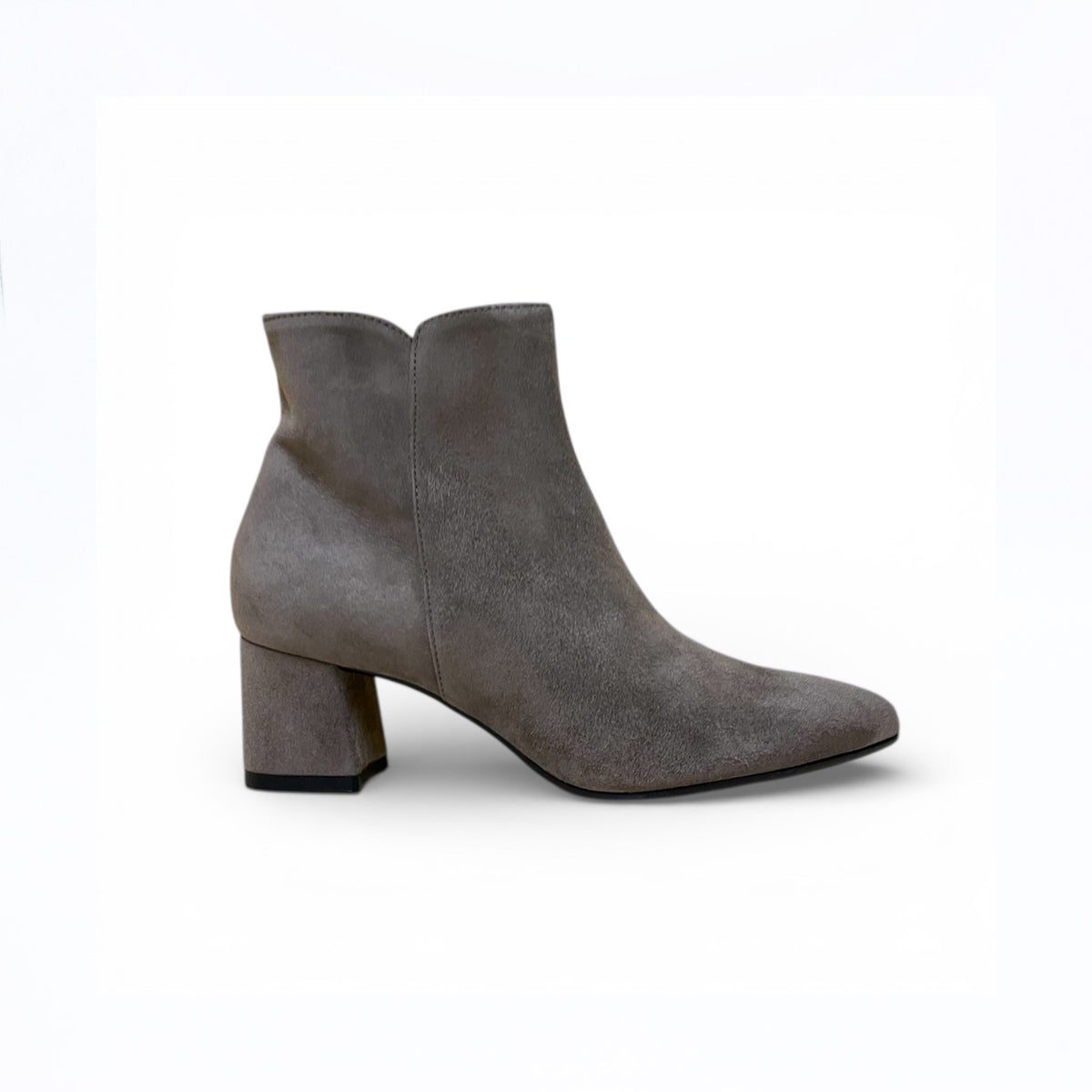 Stivaletto donna in camoscio grigio