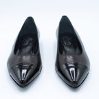 Ballerina nera in pelle