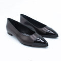 Ballerina nera in pelle