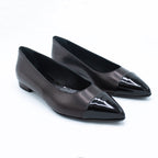 Ballerina nera in pelle