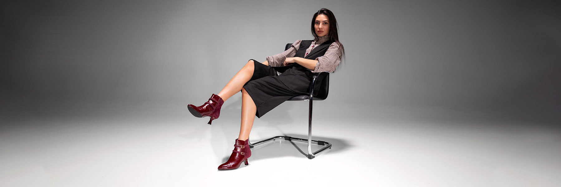 scarpe stivaletti pelle bordeaux 
