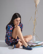 Mocassino donna blu