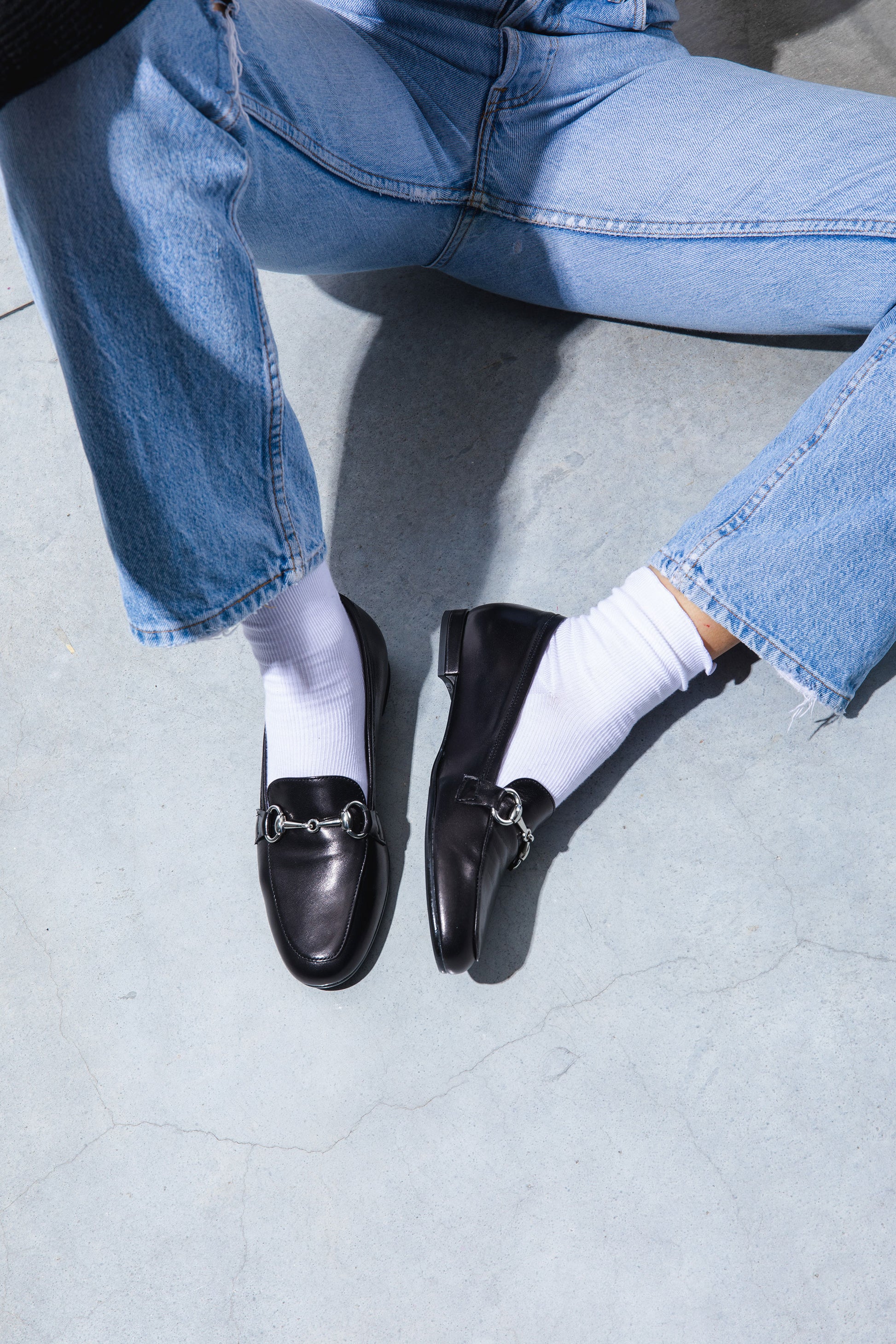 Mocassino donna in pelle nero