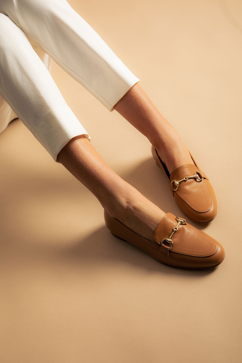 Mocassino donna cuoio