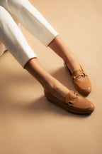 Mocassino donna cuoio