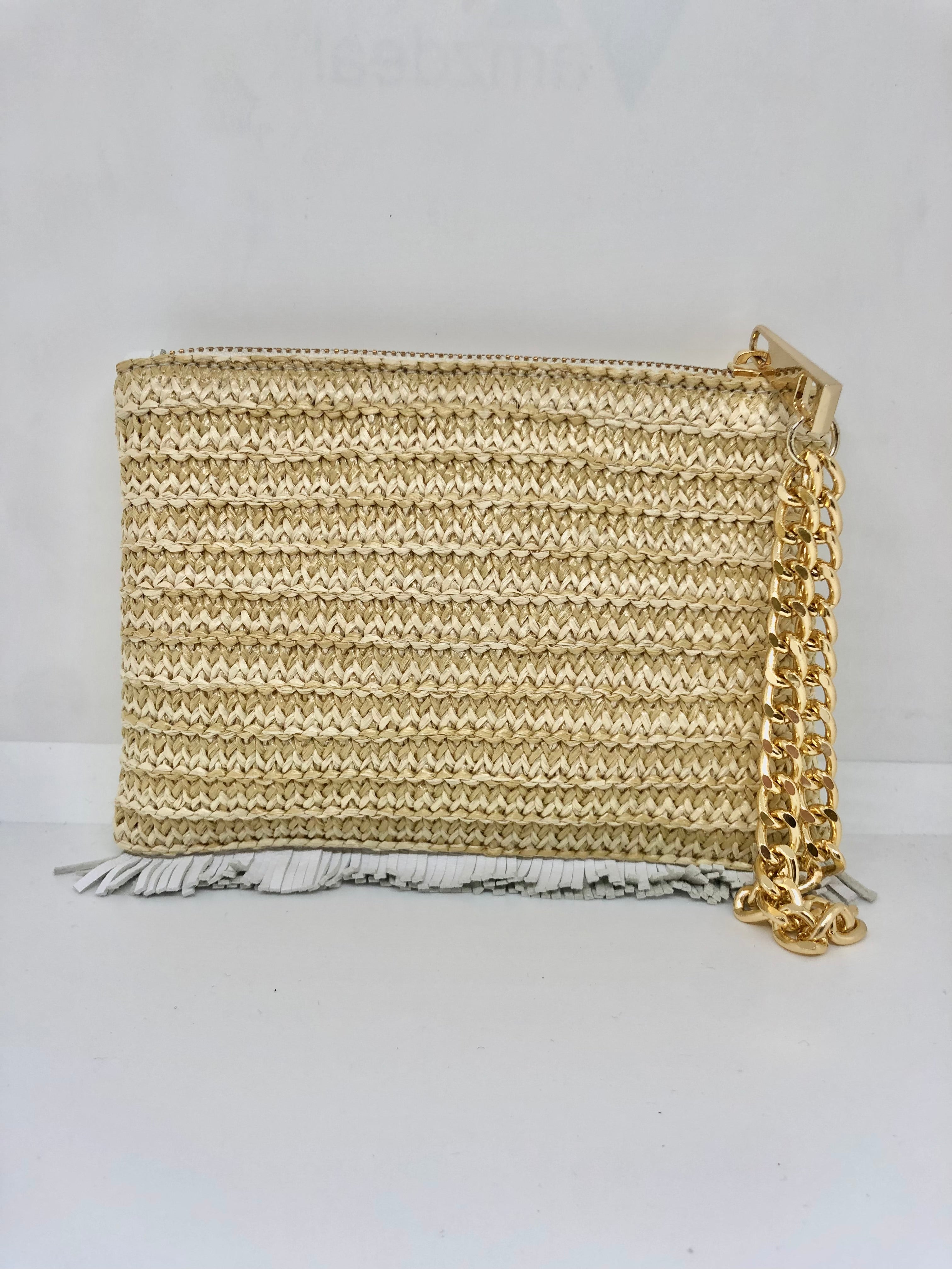 Pochette in raffia