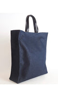 Borsa in tessuto denim color blu modello shopping