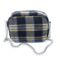 Borsa in lana tessuto check