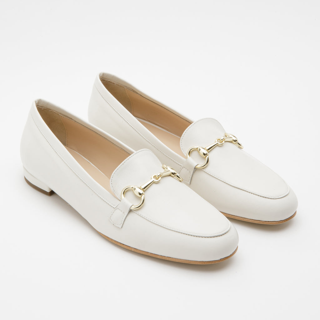 Mocassino donna in pelle burro