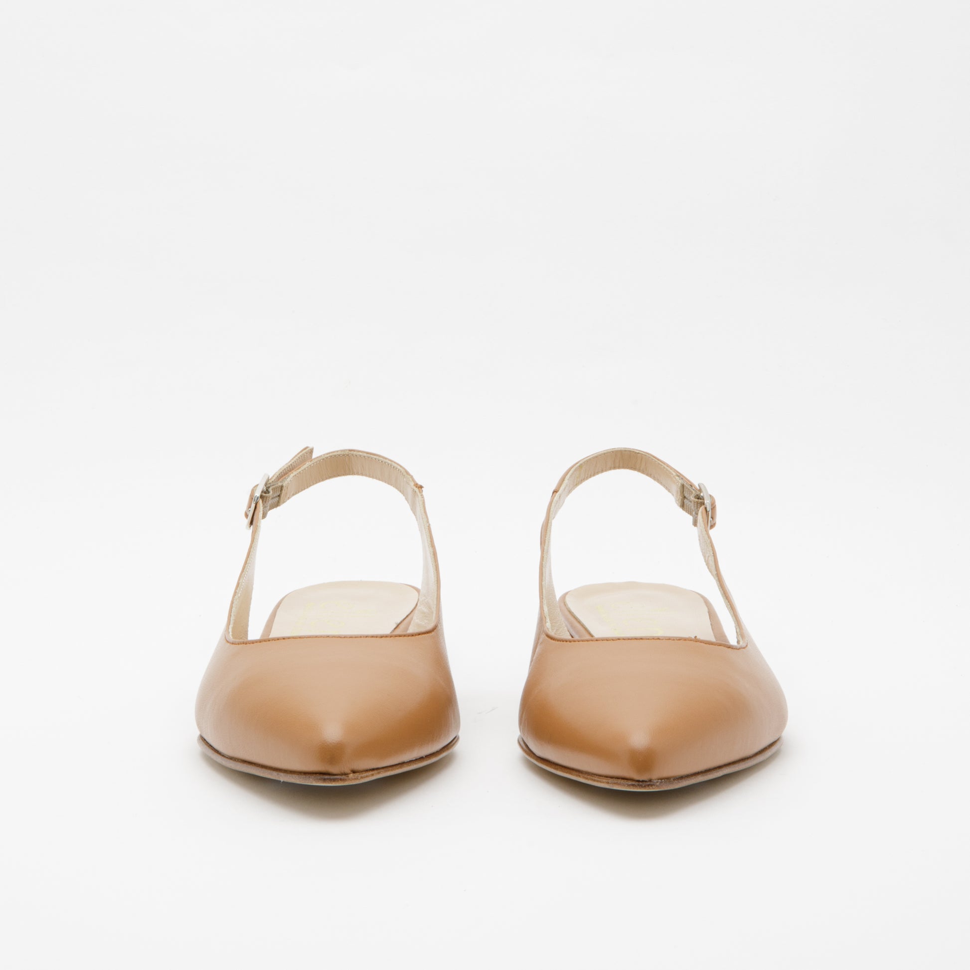 Slingback donna color cuoio