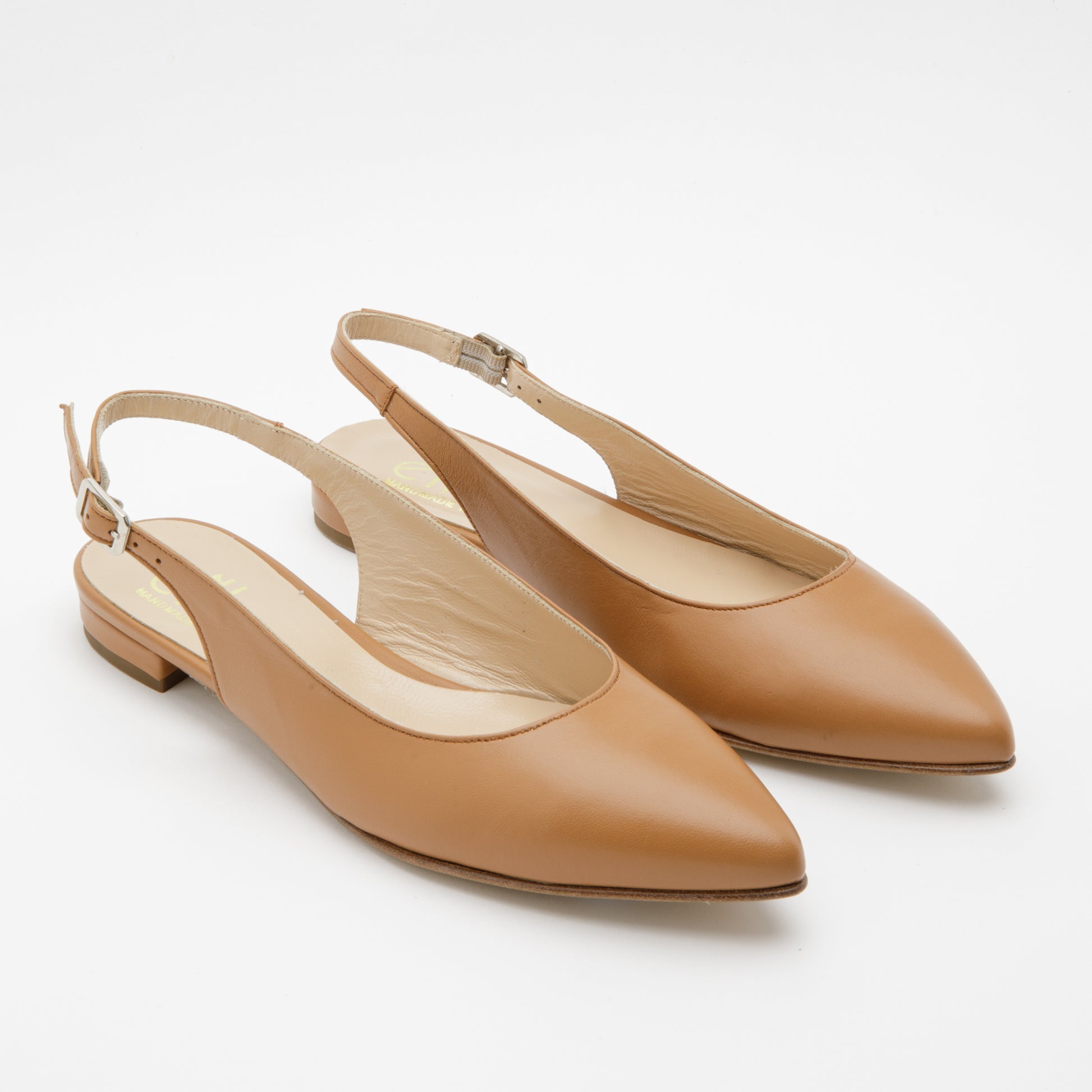 Slingback donna color cuoio