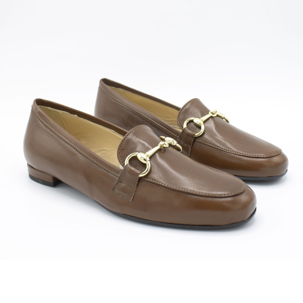Mocassino donna in pelle cioccolato